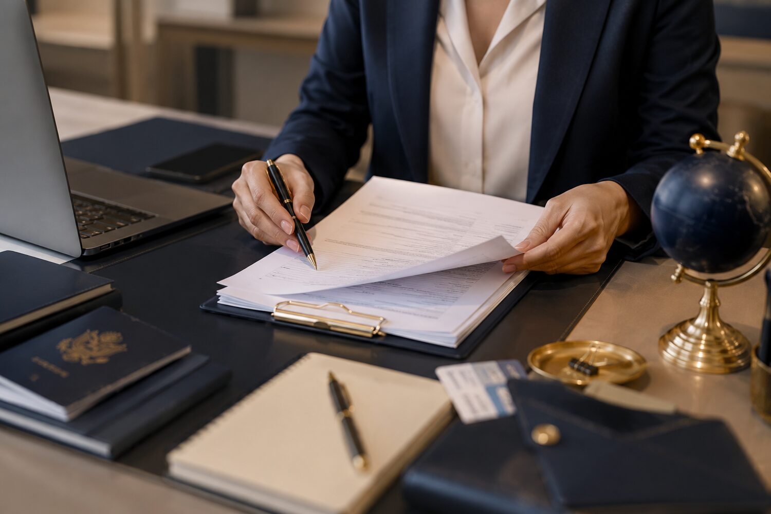 Gründerin von AUREA GLOBAL bei der Arbeit